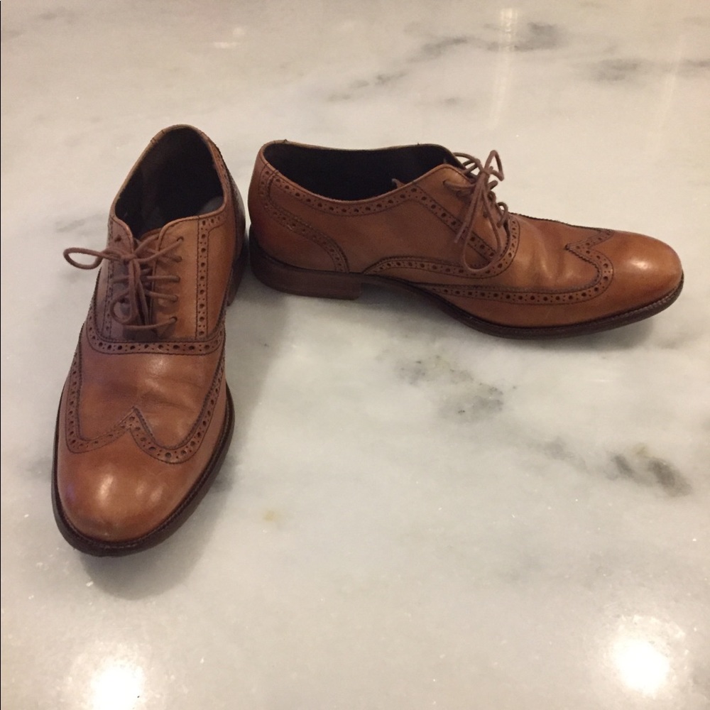 EUC Cole Haan Williams Wing II British Tan Size 12